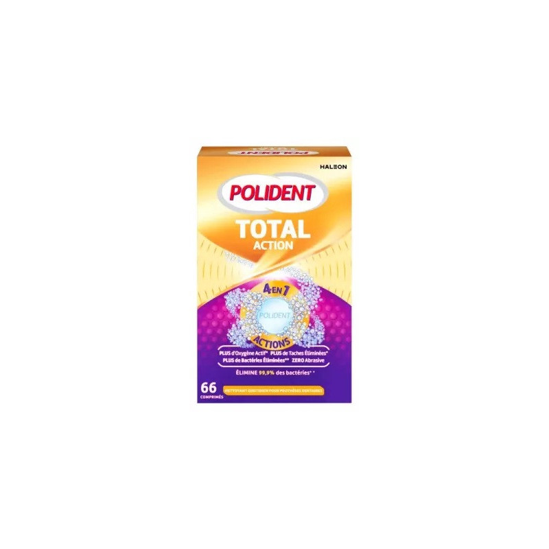 Polident Corega – Power Max Total Action 4en1 Nettoyant, 66 comprimés