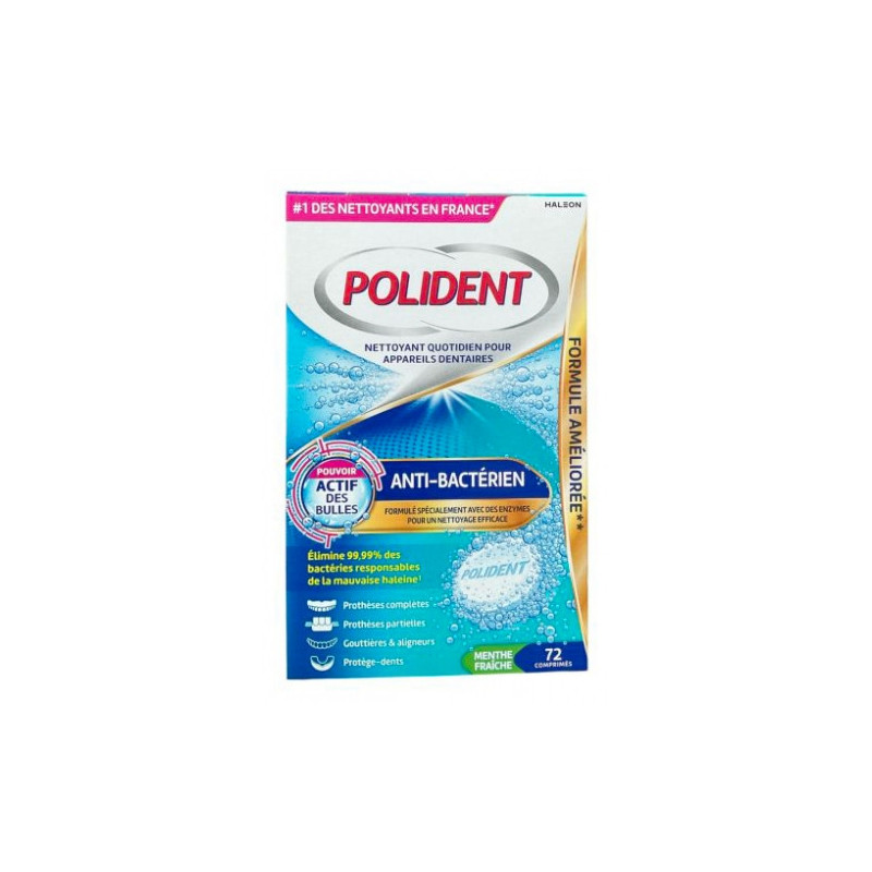 Polident Corega – Anti-Bactérien Nettoyant, 72 comprimés