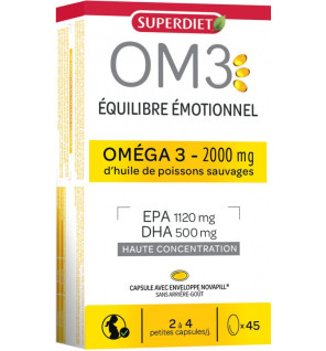 Superdiet – OM3 Équilibre Émotionnel, 60 capsules