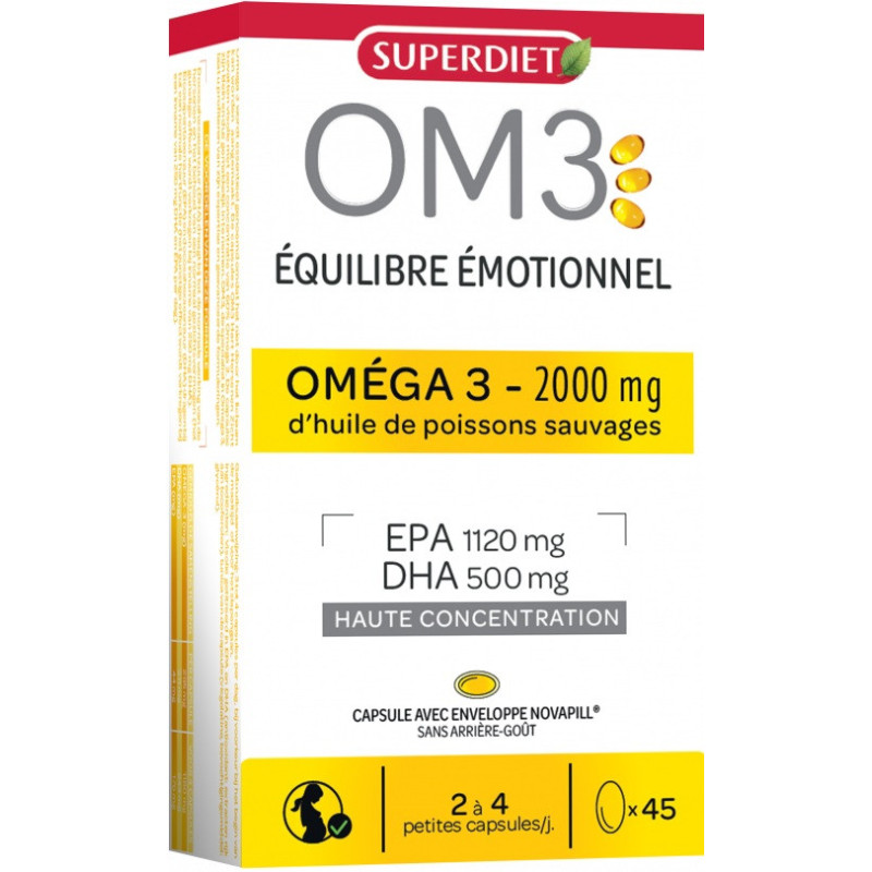 Superdiet – OM3 Équilibre Émotionnel, 60 capsules
