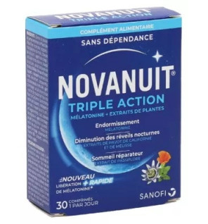 Sanofi – Novanuit Triple Action, 30 comprimés