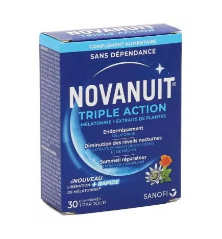 Sanofi – Novanuit Triple Action, 30 comprimés