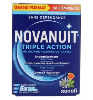Sanofi – Novanuit Triple Action, 60 comprimés