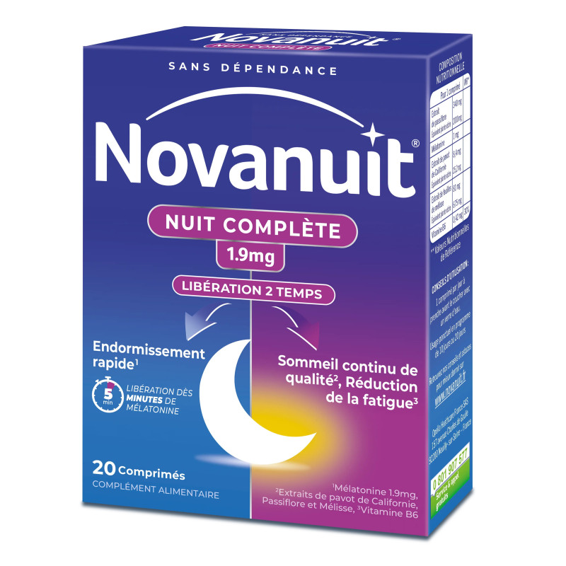 Sanofi – Novanuit Nuit Complète, 20 comprimés