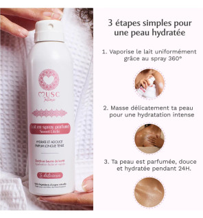 Musc Intime – Lait en Spray Parfumé Sweet Litchi, 200 ml