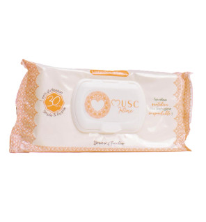 Musc Intime – La Précieuse Lingettes Intimes Amber Flower, 30 lingettes