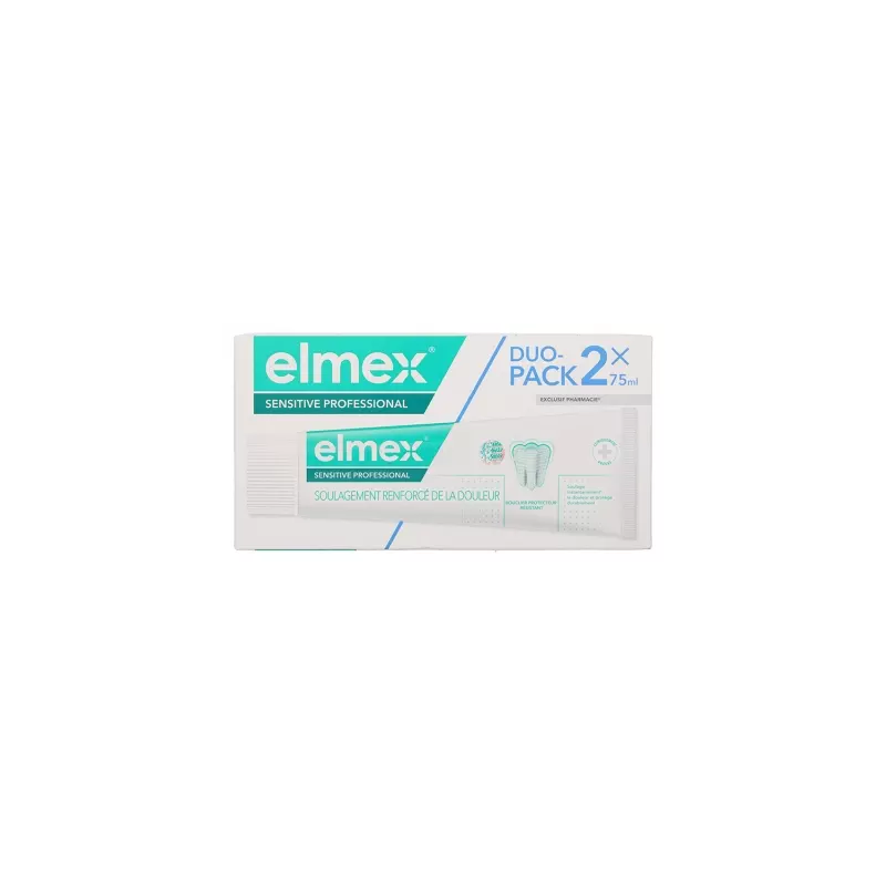 Elmex – Dentifrice Sensitive Professional lot de 2 x 75 ml