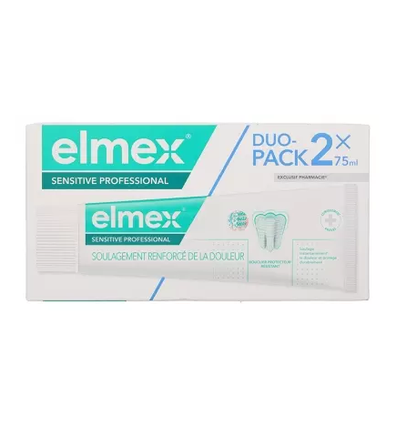 Elmex – Dentifrice Sensitive Professional lot de 2 x 75 ml