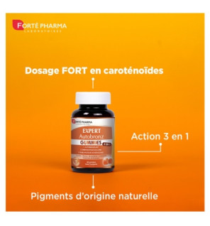 Forté Pharma – Expert Autobronz 3en1 Gummies, 60 gommes