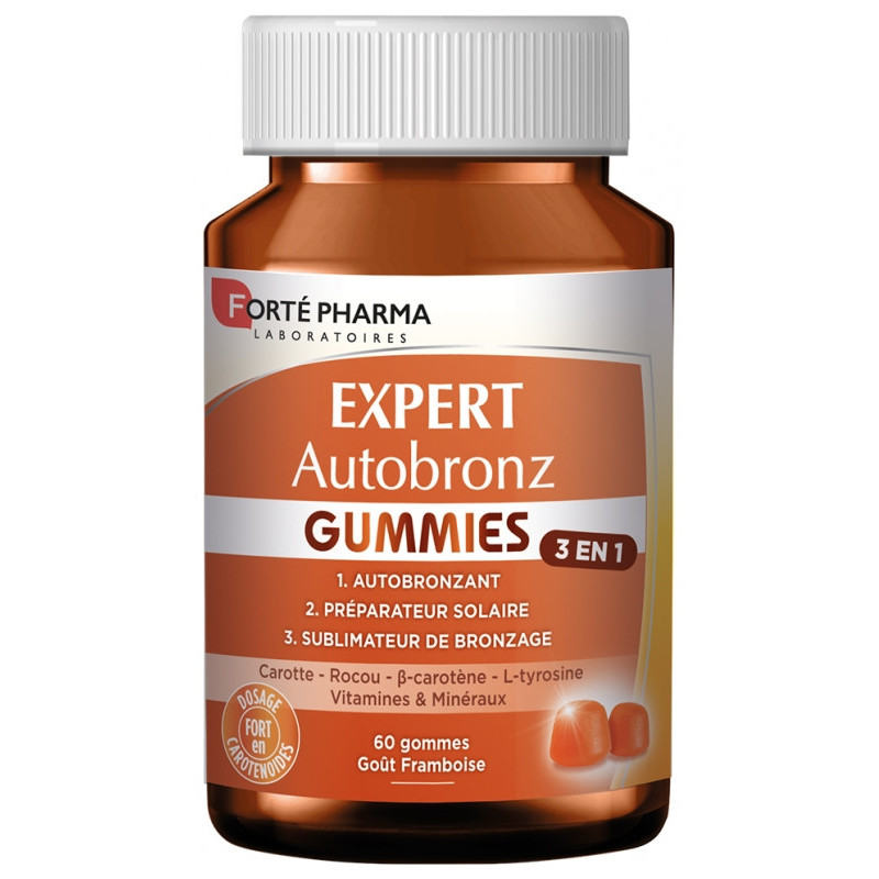 Forté Pharma – Expert Autobronz 3en1 Gummies, 60 gommes Forté Pharma – Expert Autobronz 3en1 Gummies, 60 gommes