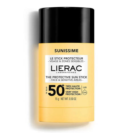 Lierac – Sunissime Stick Protecteur SPF50+ Visage & Zones Sensibles, 15 g