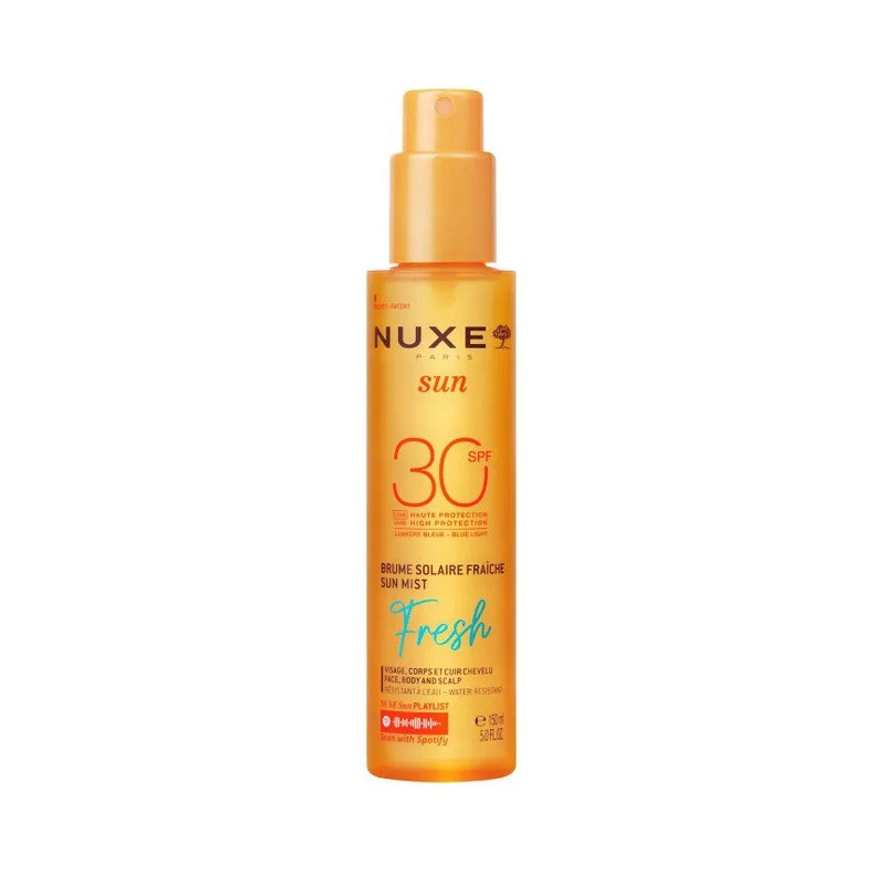 Nuxe – Sun Brume Solaire Fraîche SPF30 Visage Corps et Cuir Chevelu, 150 ml