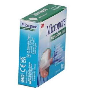 3M – Micropore Sparadrap microporeux, 5 m x 1,25 cm