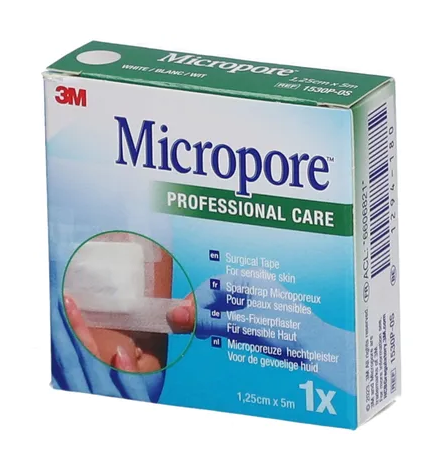 3M – Micropore Sparadrap microporeux, 5 m x 1,25 cm