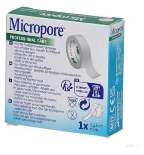 3M – Micropore Sparadrap microporeux, 5 m x 1,25 cm