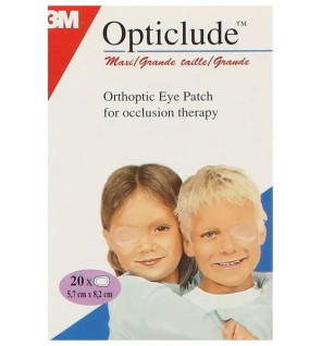3M – Opticlude Pansement orthoptique chair taille Maxi, 5,7 cm x 8 cm (boîte de 20)
