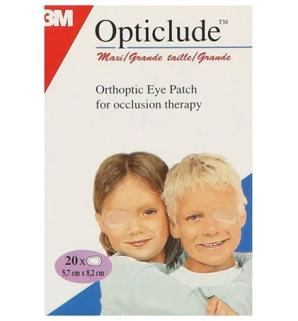 3M – Opticlude Pansement orthoptique chair taille Maxi, 5,7 cm x 8 cm (boîte de 20)