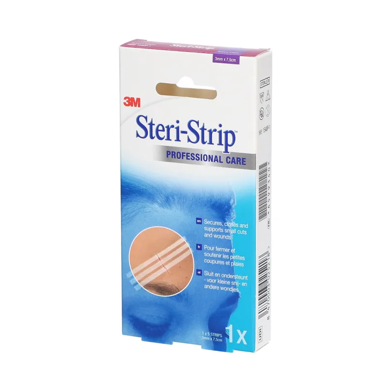 3M – Stéri-Strip Bandelettes adhésives de suture, 3 mm x 75 mm (boîte de 5)