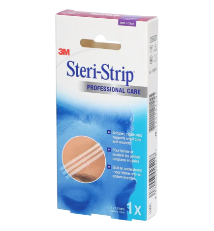 3M – Stéri-Strip Bandelettes adhésives de suture, 3 mm x 75 mm (boîte de 5)