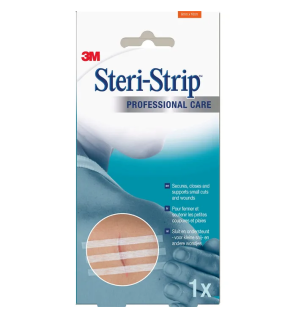 3M – Steri-Strip Sutures cutanées adhésives, 6 mm x 7,5 cm (3 bandes)