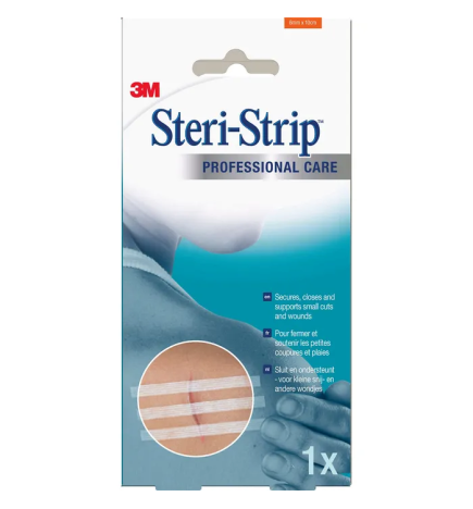 3M – Steri-Strip Sutures cutanées adhésives, 6 mm x 7,5 cm (3 bandes)