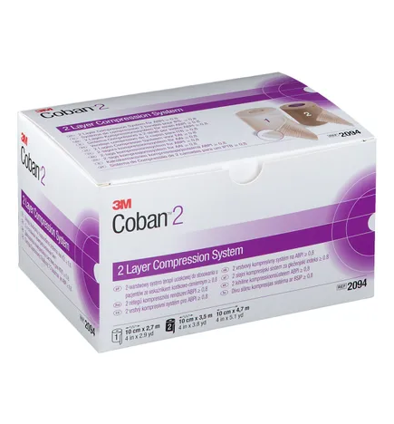 3M – Coban 2 Système de compression bi-bandes, 10 cm x 3,5 m