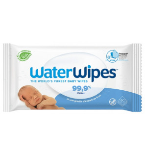 WaterWipes – Lingettes bébé 99,9% d’eau, 60 lingettes