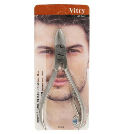 Vitry – Men Care pince à ongles manucure inox 12 cm, 1 pièce