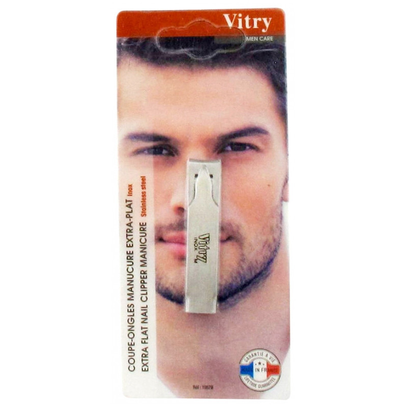 Vitry – Men Care coupe-ongles manucure extra-plat inox, 1 pièce Vitry – Men Care coupe-ongles manucure extra-plat inox, 1 pièce