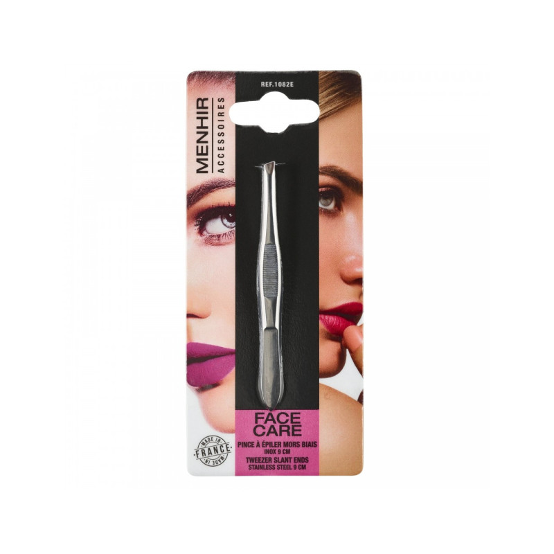 Vitry – Pince à épiler mors biais inox 9 cm, 1 pièce