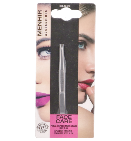 Vitry – Pince à épiler mors crabe inox 9 cm, 1 pince