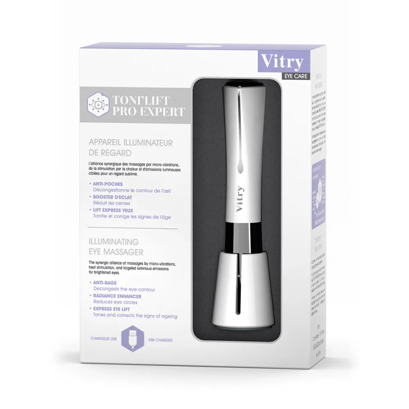Vitry – Toni'Lift Pro Expert Appareil illuminateur de regard, 1 unité + chargeur USB Vitry – Toni'Lift Pro Expert Appareil illuminateur de regard, 1 unité + chargeur USB