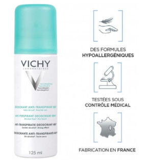 Vichy – Déodorant Anti-Transpirant Efficacité 48H, 125 ml