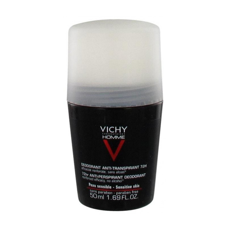 Vichy – Homme Déodorant Anti-Transpirant 72H Contrôle Extrême Roll-On, 50 ml