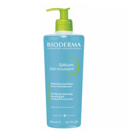 Bioderma – Sébium Gel Moussant Nettoyant Purifiant, 500 ml