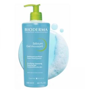 Bioderma – Sébium Gel Moussant Nettoyant Purifiant, 500 ml
