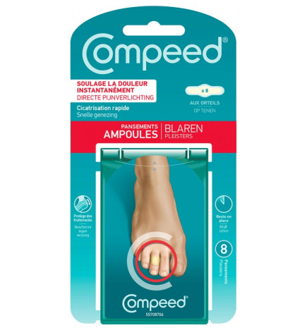 Compeed – Ampoules aux Orteils Pansements, 8 pansements