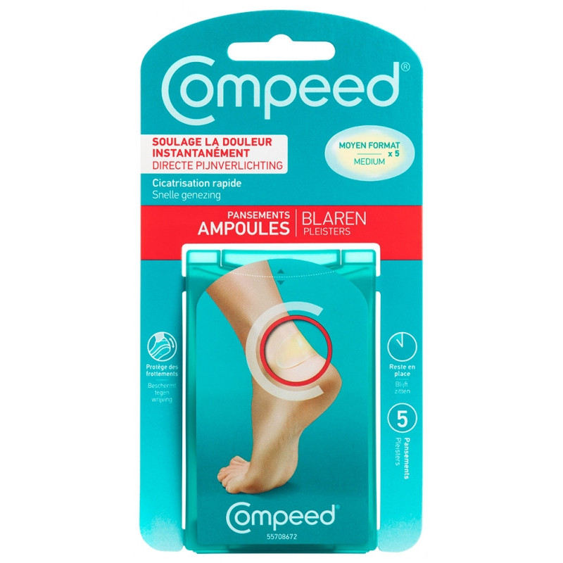 Compeed – Ampoules Moyen Format Pansements, 5 pansements