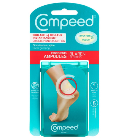 Compeed – Ampoules Moyen Format Pansements, 5 pansements
