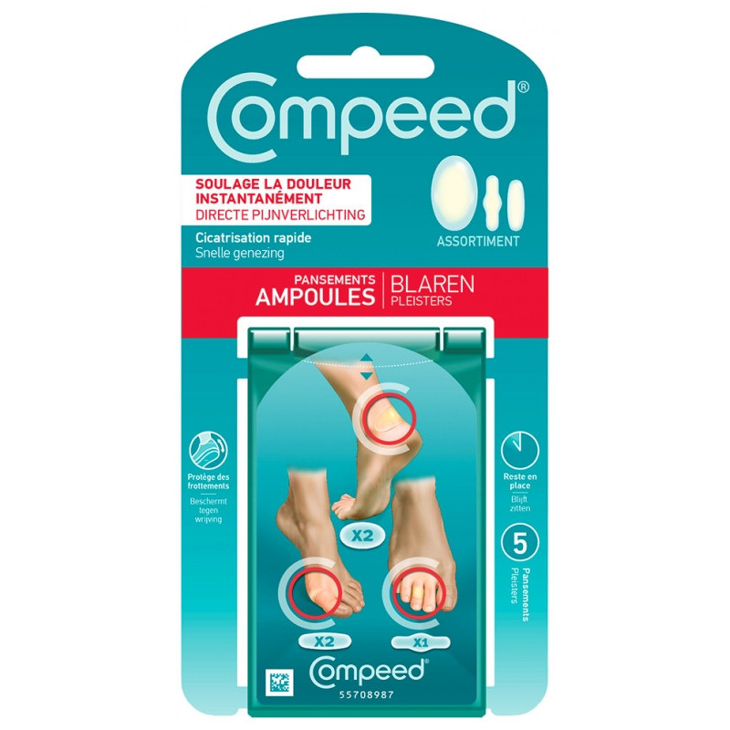 Compeed – Ampoules Assortiment Pansements, 5 pansements
