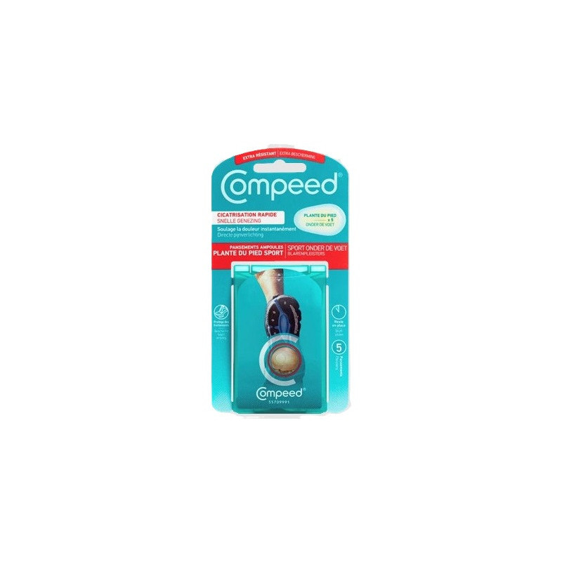 Compeed – Ampoules Plante du Pied Pansements, 5 pansements