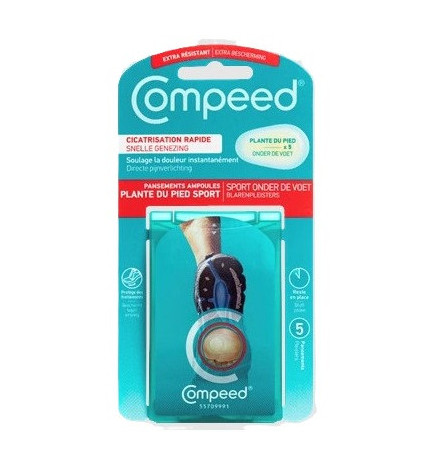Compeed – Ampoules Plante du Pied Pansements, 5 pansements