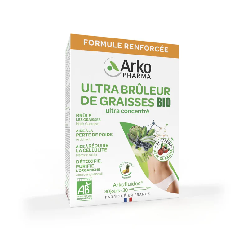 Arkopharma – Arkofluides® BIO Ultra Brûleur de graisses, 30 ampoules