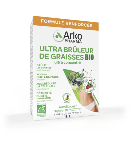 Arkopharma – Arkofluides® BIO Ultra Brûleur de graisses, 30 ampoules