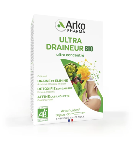 Arkopharma – Arkofluides Ultra Draineur Bio, 30 ampoules