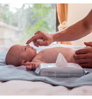 Topicrem – Baby Lingettes Nettoyantes à l’Eau Lot de 3 + 1 offerte, 60 lingettes