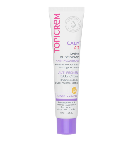 Topicrem – Calm+ Crème quotidienne anti-rougeurs SPF50+, 40 ml