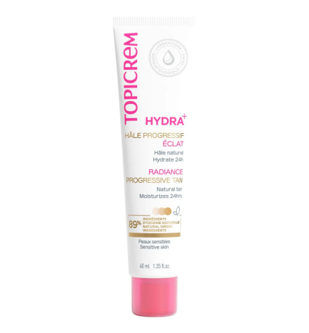 Topicrem – HYDRA+ Hâle progressif éclat, 40 ml