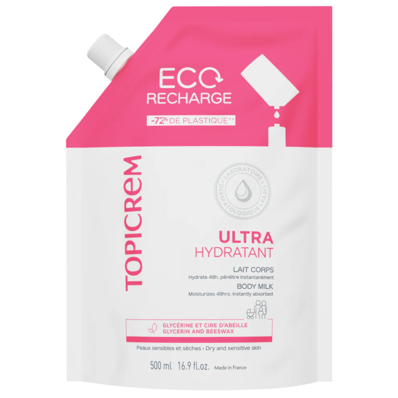 Topicrem – Ultra-hydratant Lait corps éco-recharge, 500 ml Topicrem – Ultra-hydratant Lait corps éco-recharge, 500 ml