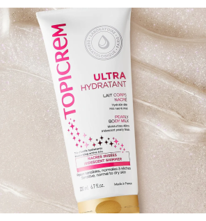 Topicrem – Ultra-Hydratant Nacré Corps - Lait sublimateur hydratant 24h, 200 ml